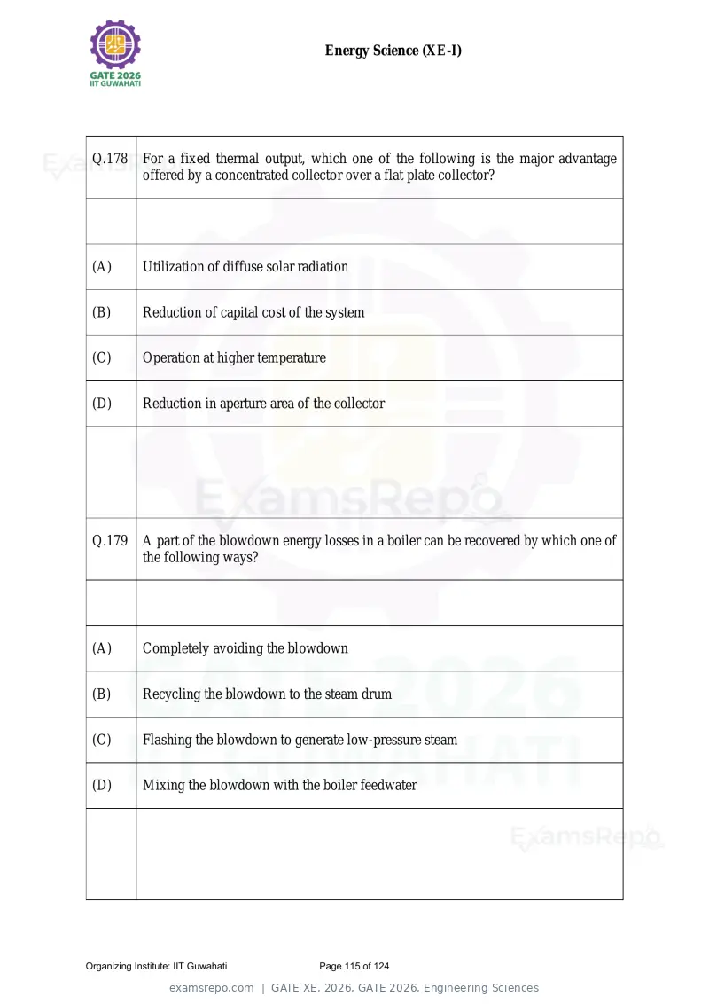 GATE XE 2026 question paper, GATE 2026, Engineering Sciences, page 115 of 124