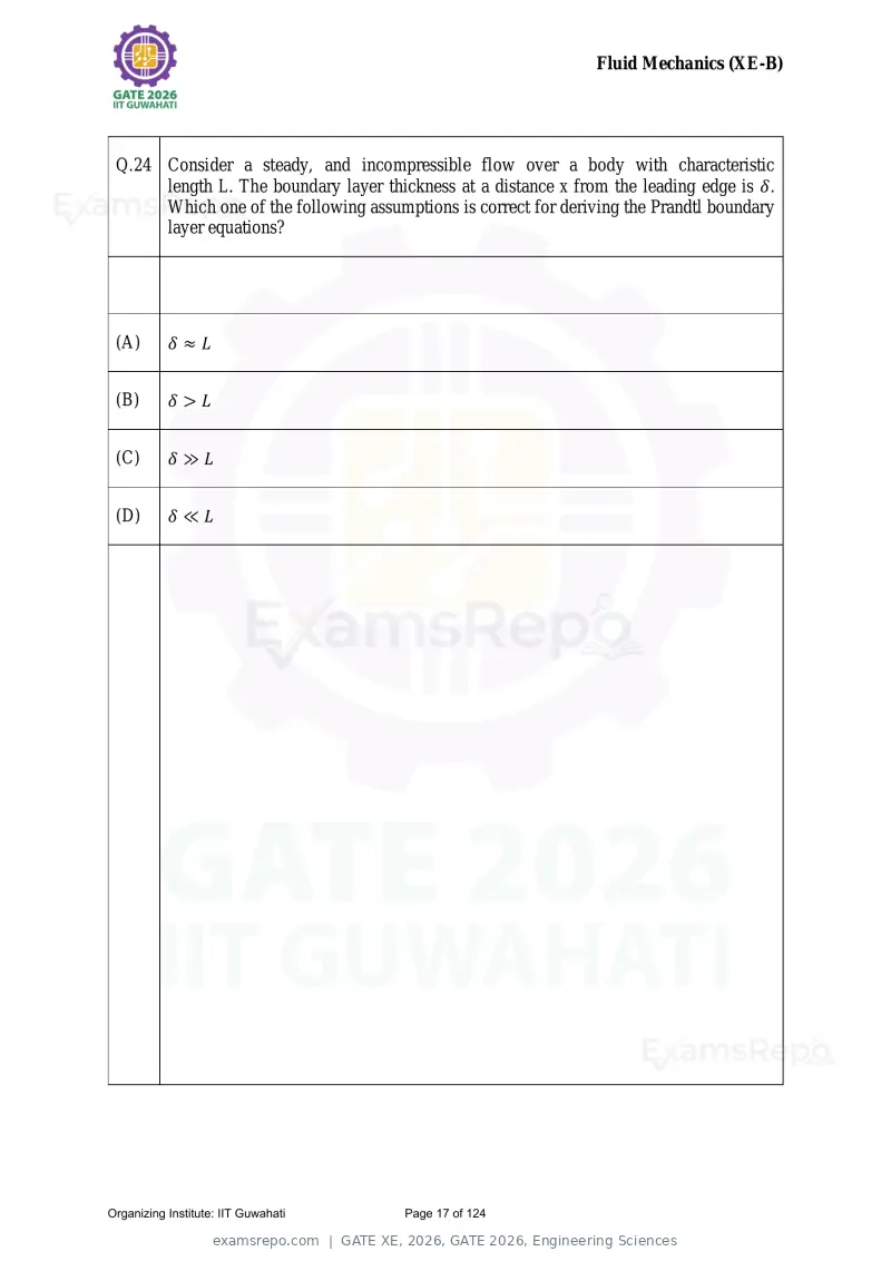 GATE XE 2026 question paper, GATE 2026, Engineering Sciences, page 17 of 124