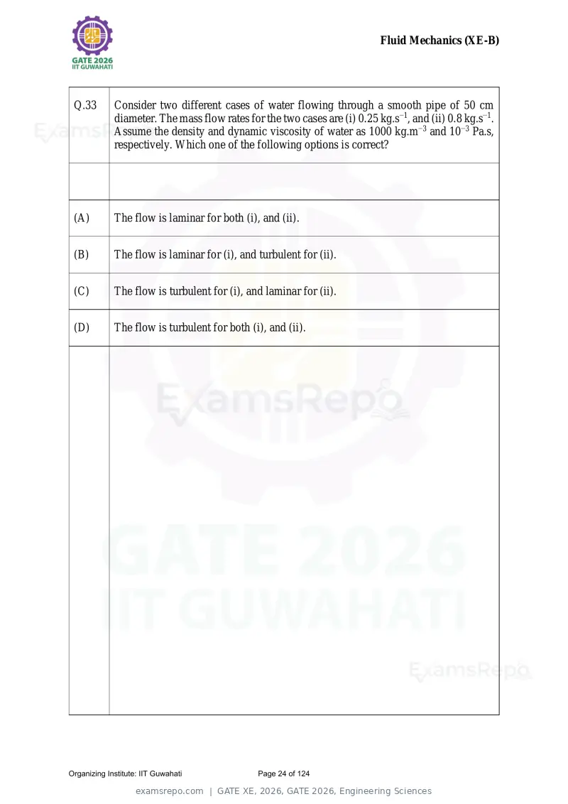 GATE XE 2026 question paper, GATE 2026, Engineering Sciences, page 24 of 124