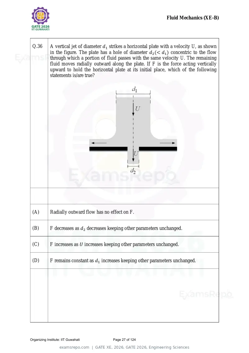 GATE XE 2026 question paper, GATE 2026, Engineering Sciences, page 27 of 124