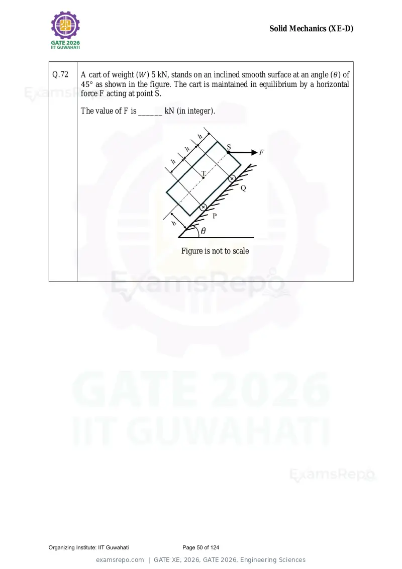 GATE XE 2026 question paper, GATE 2026, Engineering Sciences, page 50 of 124