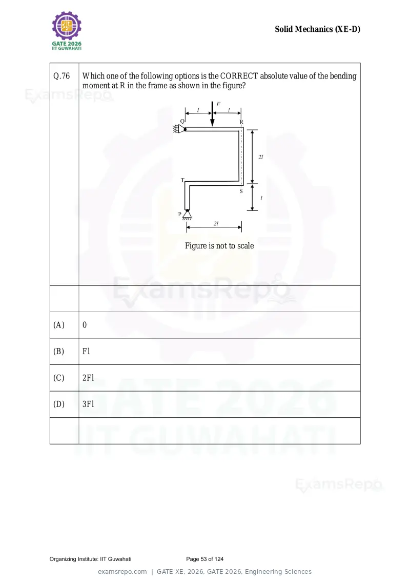 GATE XE 2026 question paper, GATE 2026, Engineering Sciences, page 53 of 124