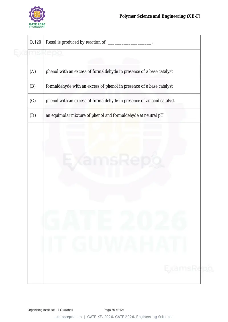 GATE XE 2026 question paper, GATE 2026, Engineering Sciences, page 80 of 124