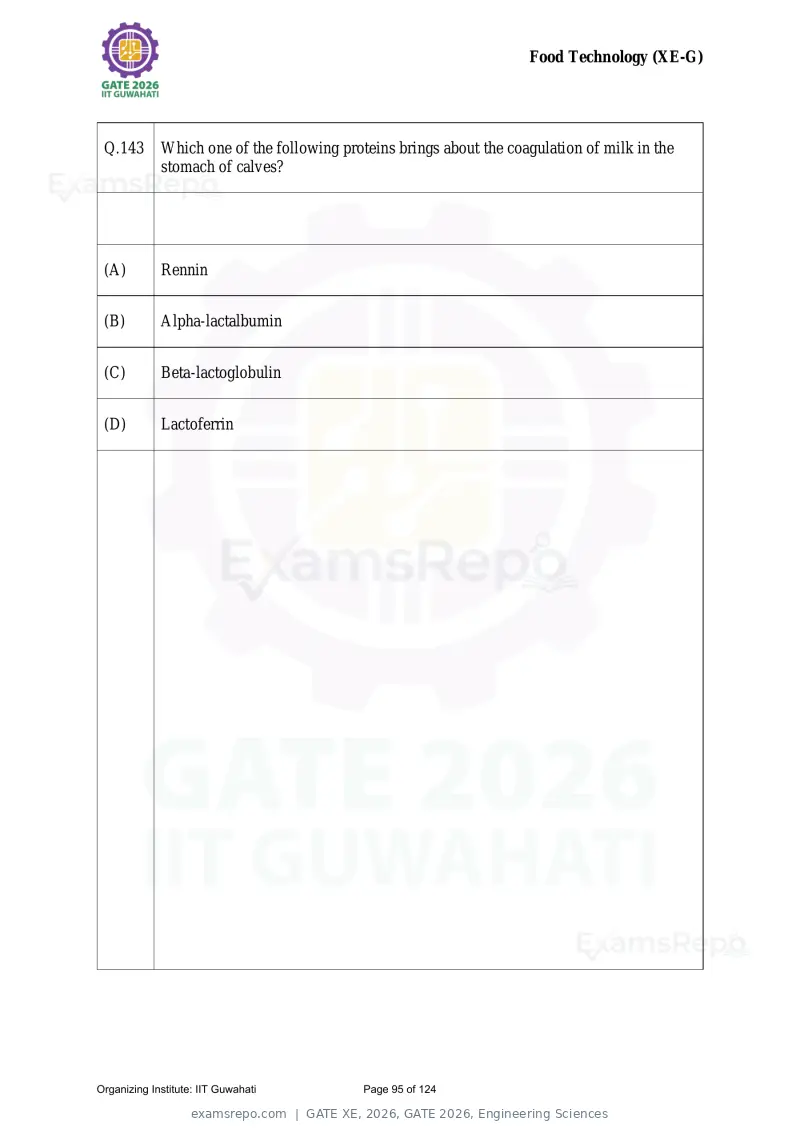 GATE XE 2026 question paper, GATE 2026, Engineering Sciences, page 95 of 124