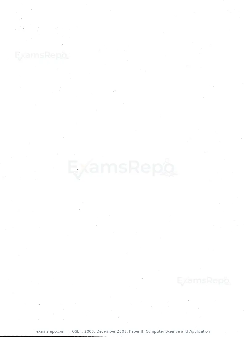 GSET 2003 question paper, December 2003, Paper II, Computer Science and Application, page 2 of 12