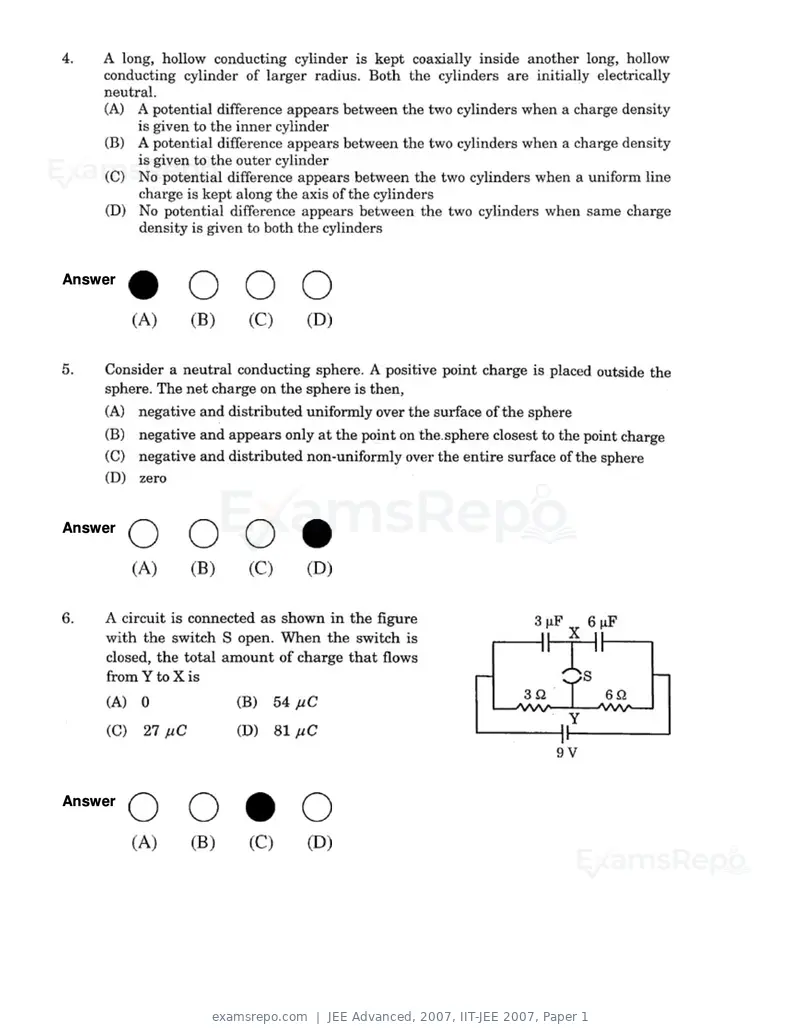 JEE Advanced 2007 question paper, IIT-JEE 2007, Paper 1, page 2 of 30