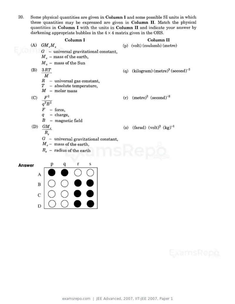 JEE Advanced 2007 question paper, IIT-JEE 2007, Paper 1, page 8 of 30