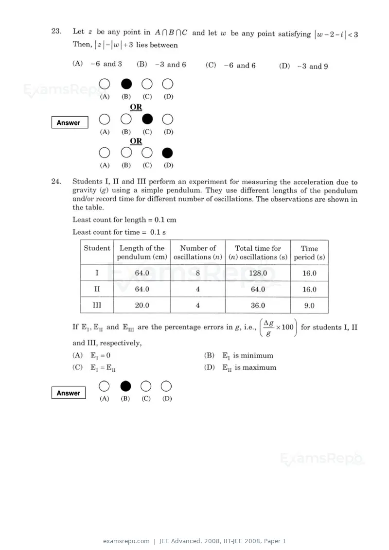 JEE Advanced 2008 question paper, IIT-JEE 2008, Paper 1, page 8 of 24