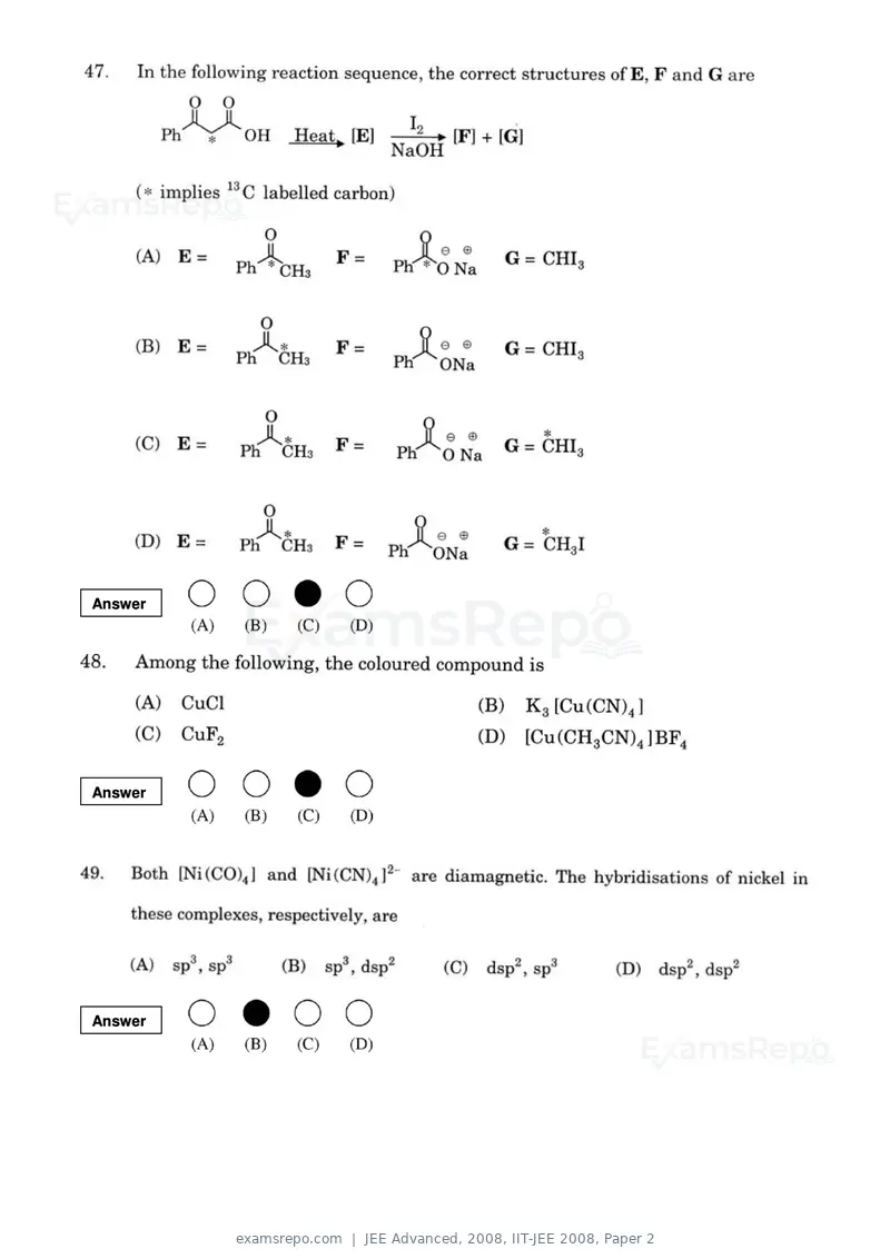 JEE Advanced 2008 question paper, IIT-JEE 2008, Paper 2, page 21 of 28