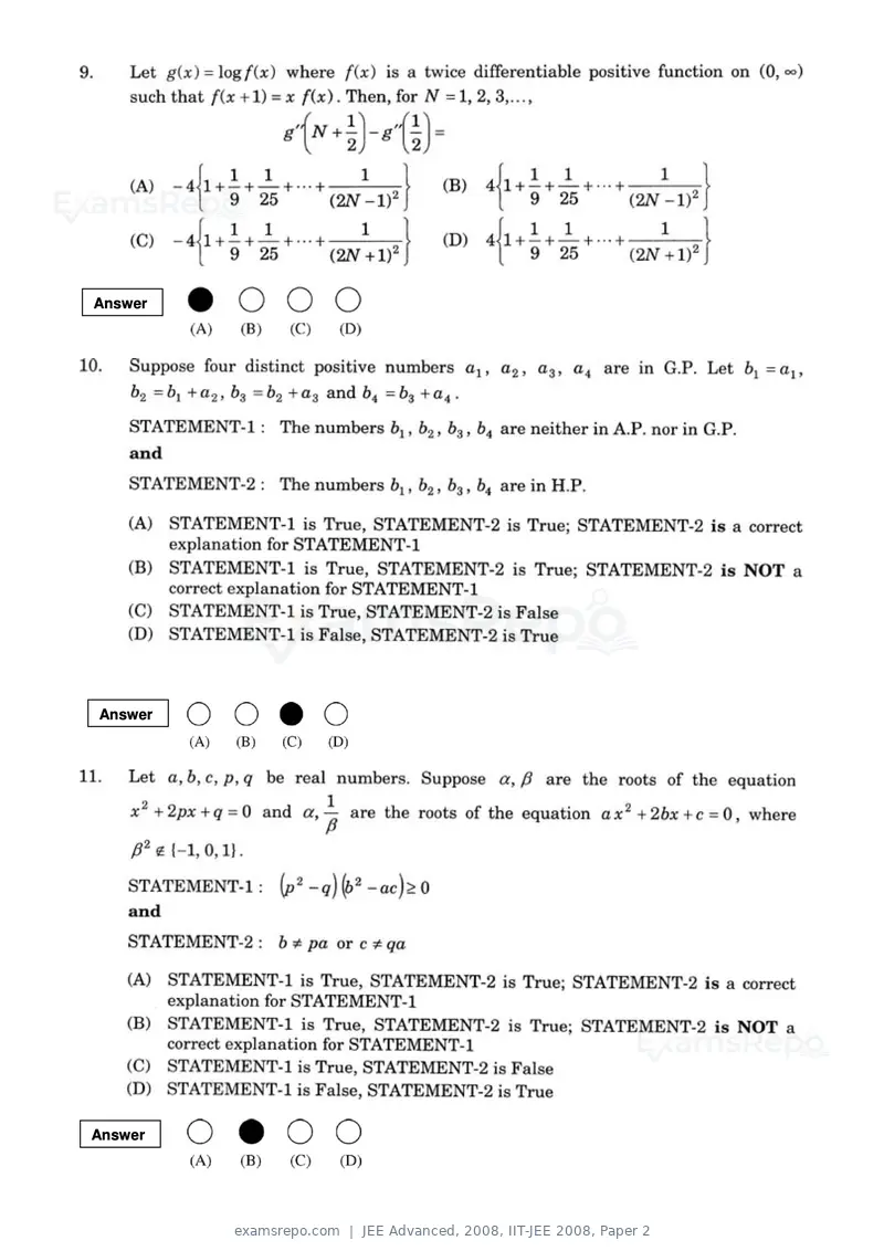 JEE Advanced 2008 question paper, IIT-JEE 2008, Paper 2, page 3 of 28