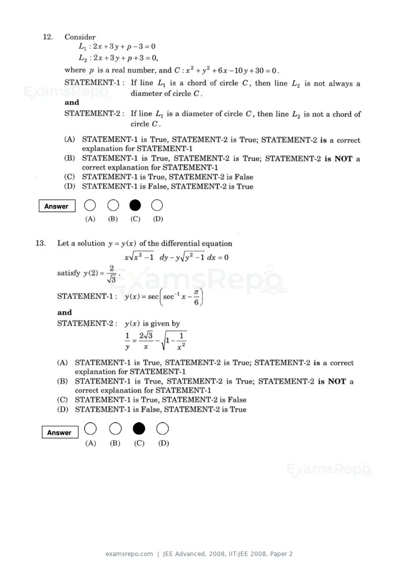 JEE Advanced 2008 question paper, IIT-JEE 2008, Paper 2, page 4 of 28