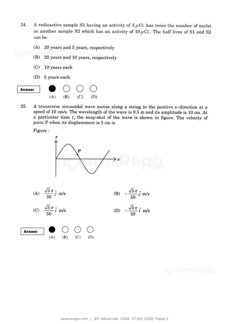 JEE Advanced 2008 question paper, IIT-JEE 2008, Paper 2, page 9 of 28
