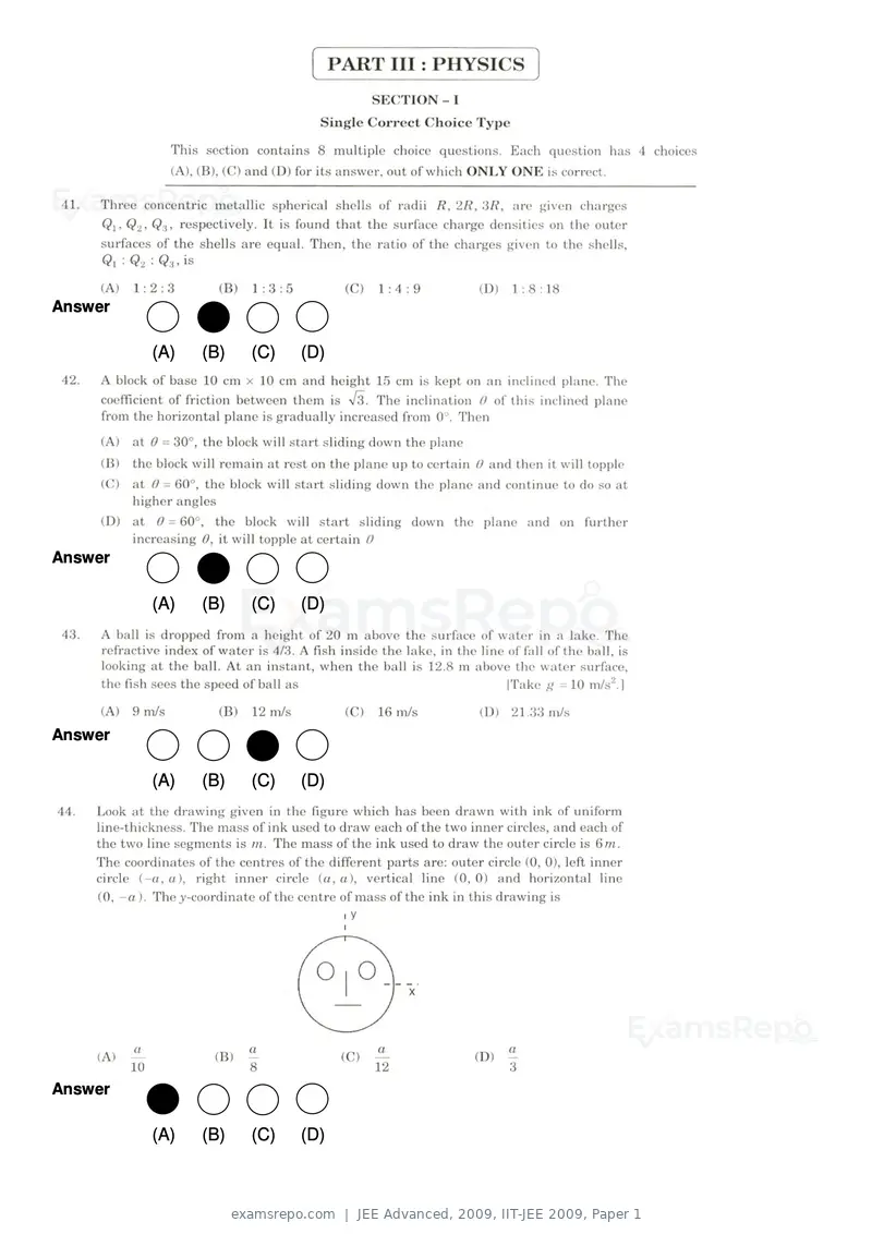 JEE Advanced 2009 question paper, IIT-JEE 2009, Paper 1, page 12 of 19