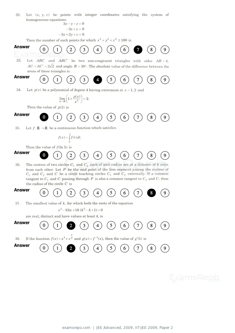 JEE Advanced 2009 question paper, IIT-JEE 2009, Paper 2, page 10 of 17