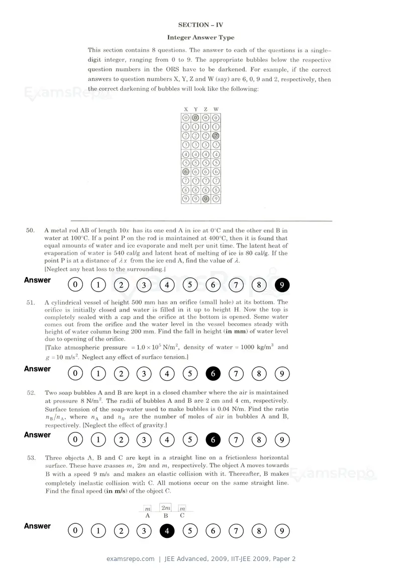 JEE Advanced 2009 question paper, IIT-JEE 2009, Paper 2, page 16 of 17