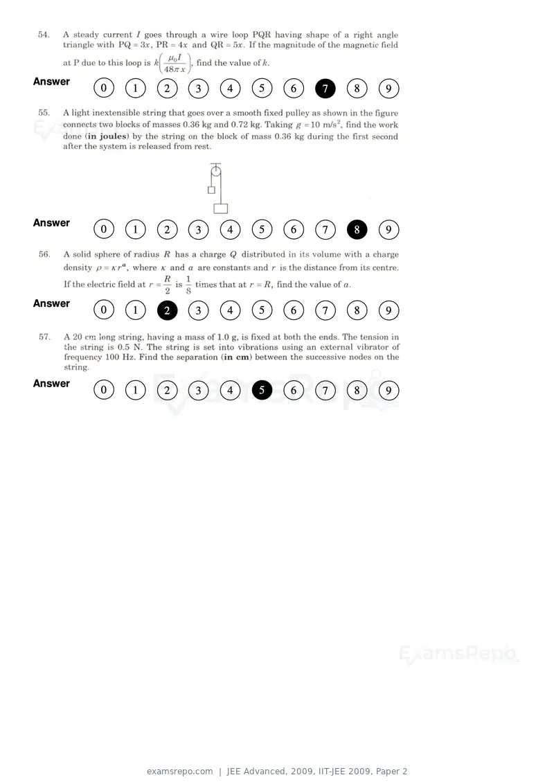 JEE Advanced 2009 question paper, IIT-JEE 2009, Paper 2, page 17 of 17