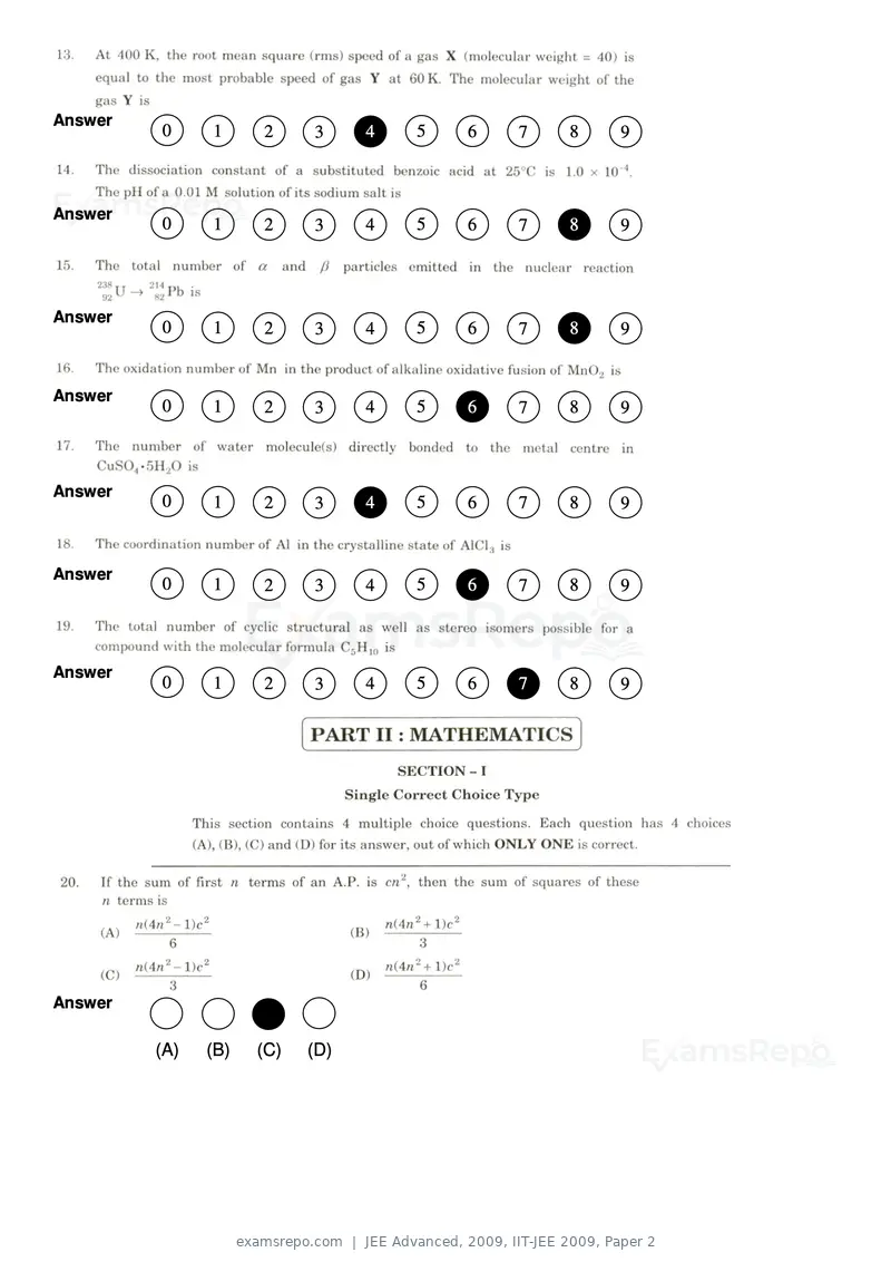 JEE Advanced 2009 question paper, IIT-JEE 2009, Paper 2, page 5 of 17