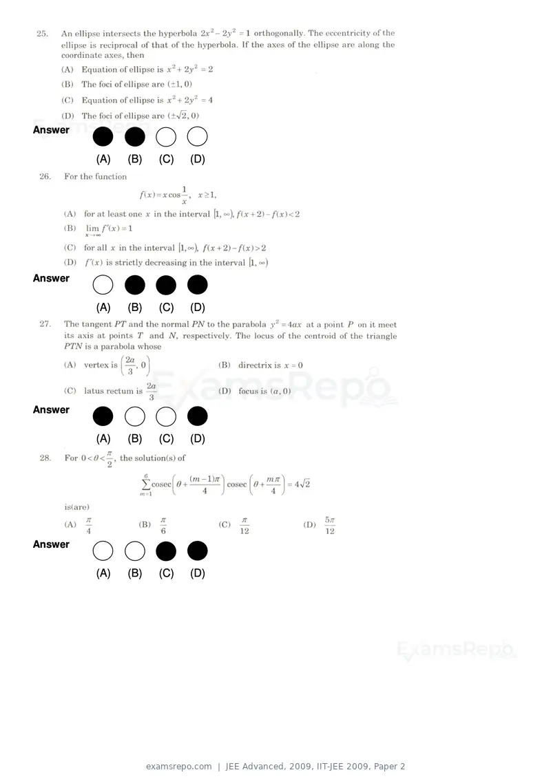 JEE Advanced 2009 question paper, IIT-JEE 2009, Paper 2, page 7 of 17