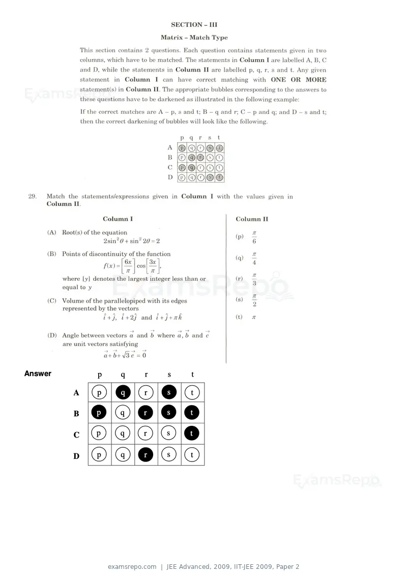 JEE Advanced 2009 question paper, IIT-JEE 2009, Paper 2, page 8 of 17