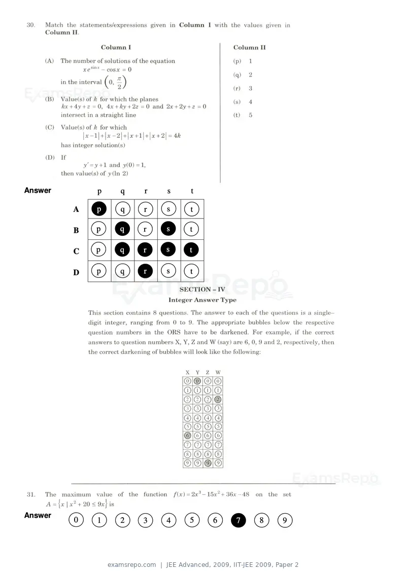JEE Advanced 2009 question paper, IIT-JEE 2009, Paper 2, page 9 of 17