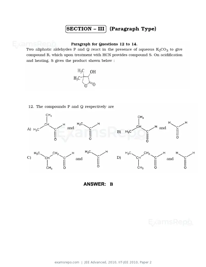 JEE Advanced 2010 question paper, IIT-JEE 2010, Paper 2, page 5 of 22