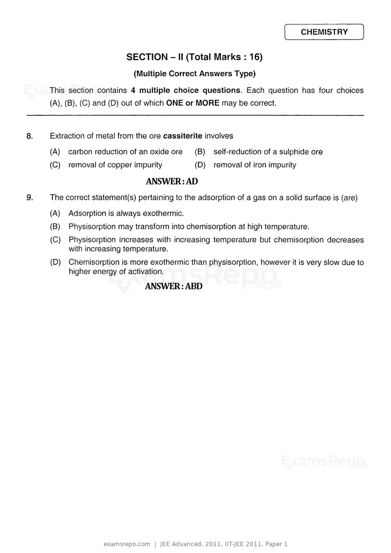 JEE Advanced 2011 question paper, IIT-JEE 2011, Paper 1, page 4 of 30