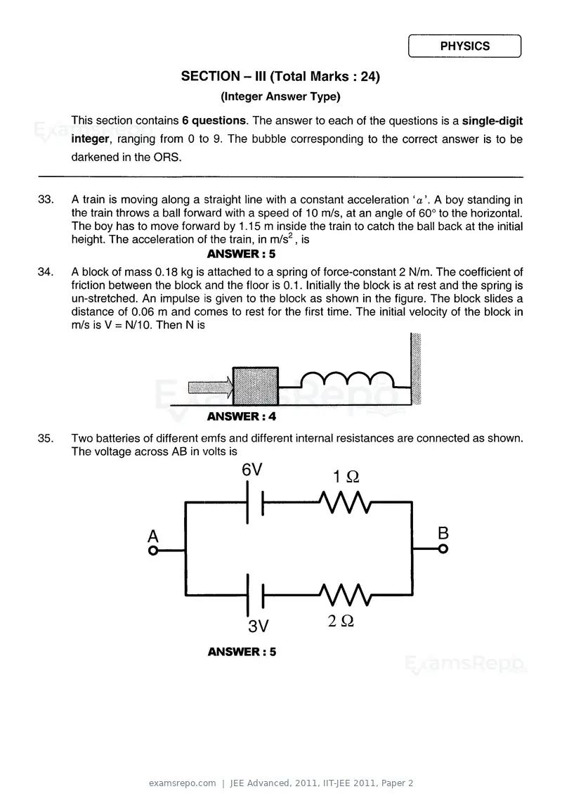JEE Advanced 2011 question paper, IIT-JEE 2011, Paper 2, page 15 of 26