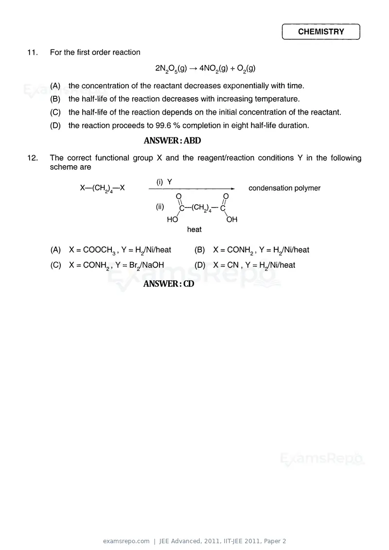 JEE Advanced 2011 question paper, IIT-JEE 2011, Paper 2, page 4 of 26