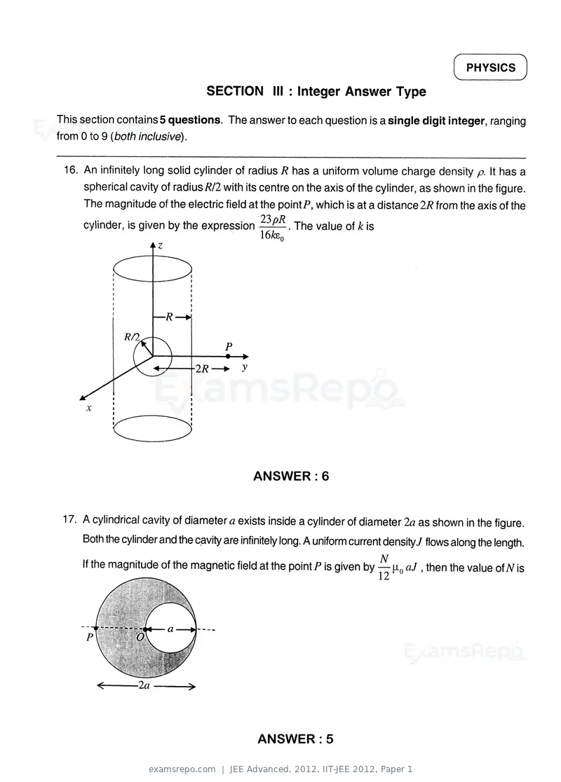 JEE Advanced 2012 question paper, IIT-JEE 2012, Paper 1, page 10 of 24
