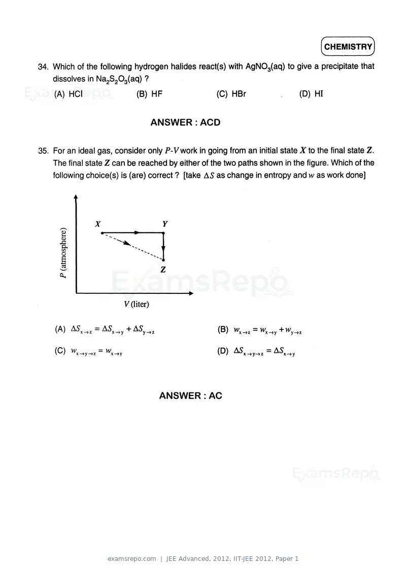 JEE Advanced 2012 question paper, IIT-JEE 2012, Paper 1, page 16 of 24