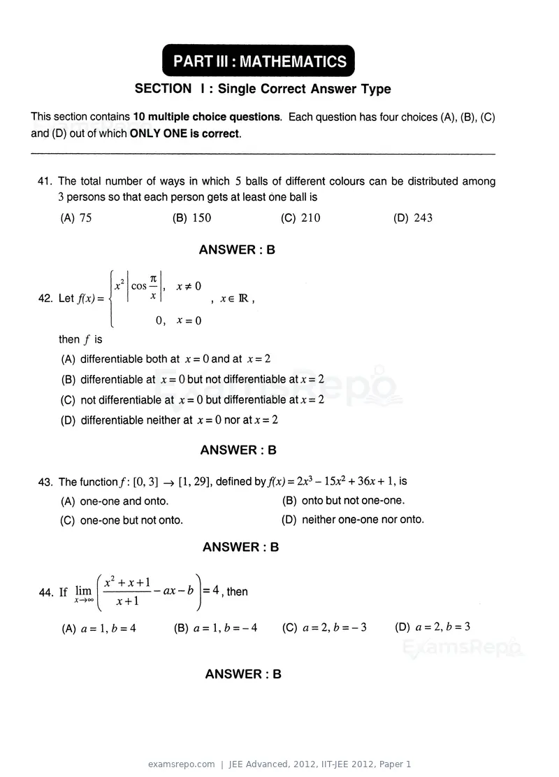 JEE Advanced 2012 question paper, IIT-JEE 2012, Paper 1, page 19 of 24