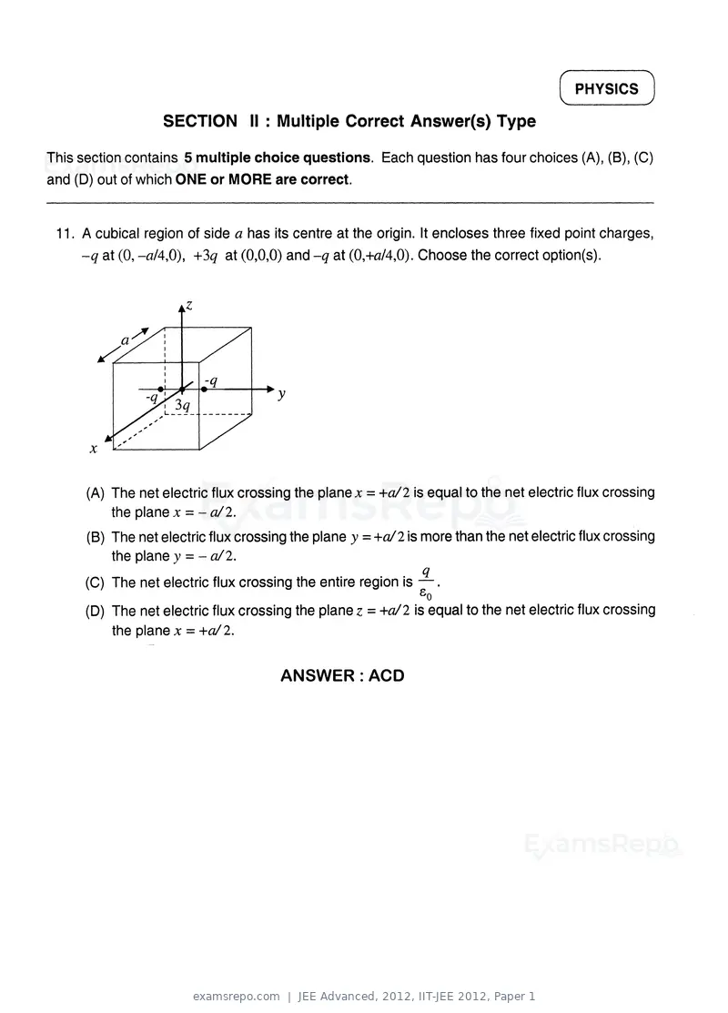 JEE Advanced 2012 question paper, IIT-JEE 2012, Paper 1, page 7 of 24