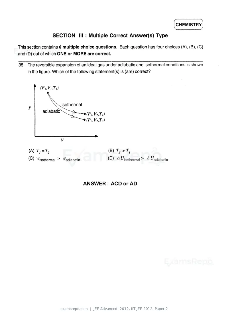 JEE Advanced 2012 question paper, IIT-JEE 2012, Paper 2, page 19 of 31