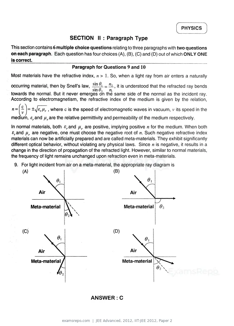 JEE Advanced 2012 question paper, IIT-JEE 2012, Paper 2, page 5 of 31