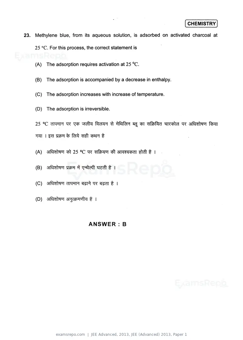 JEE Advanced 2013 question paper, JEE (Advanced) 2013, Paper 1, page 16 of 40