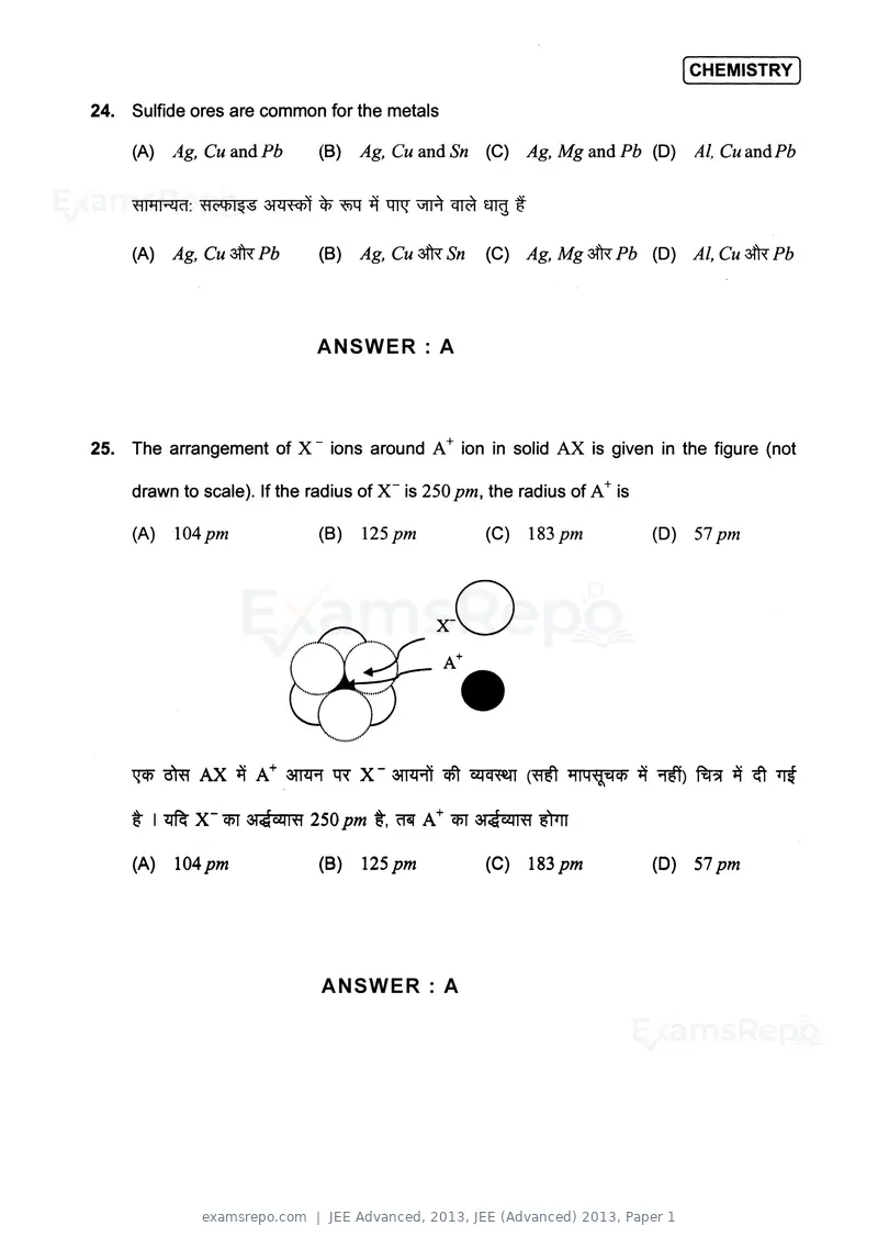 JEE Advanced 2013 question paper, JEE (Advanced) 2013, Paper 1, page 17 of 40