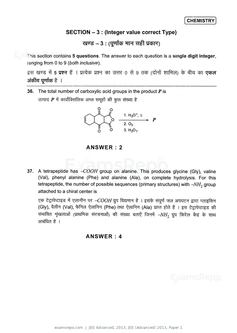 JEE Advanced 2013 question paper, JEE (Advanced) 2013, Paper 1, page 26 of 40
