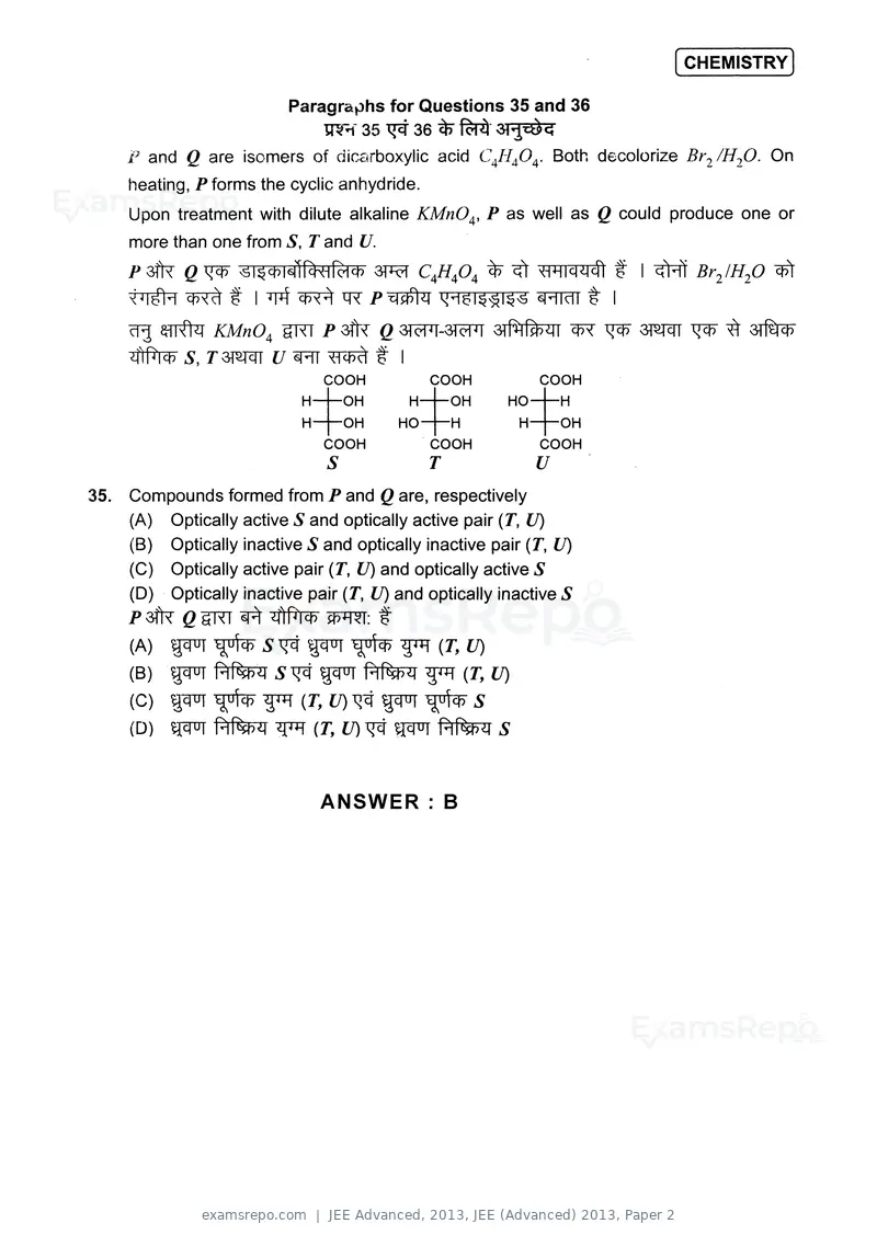 JEE Advanced 2013 question paper, JEE (Advanced) 2013, Paper 2, page 24 of 40