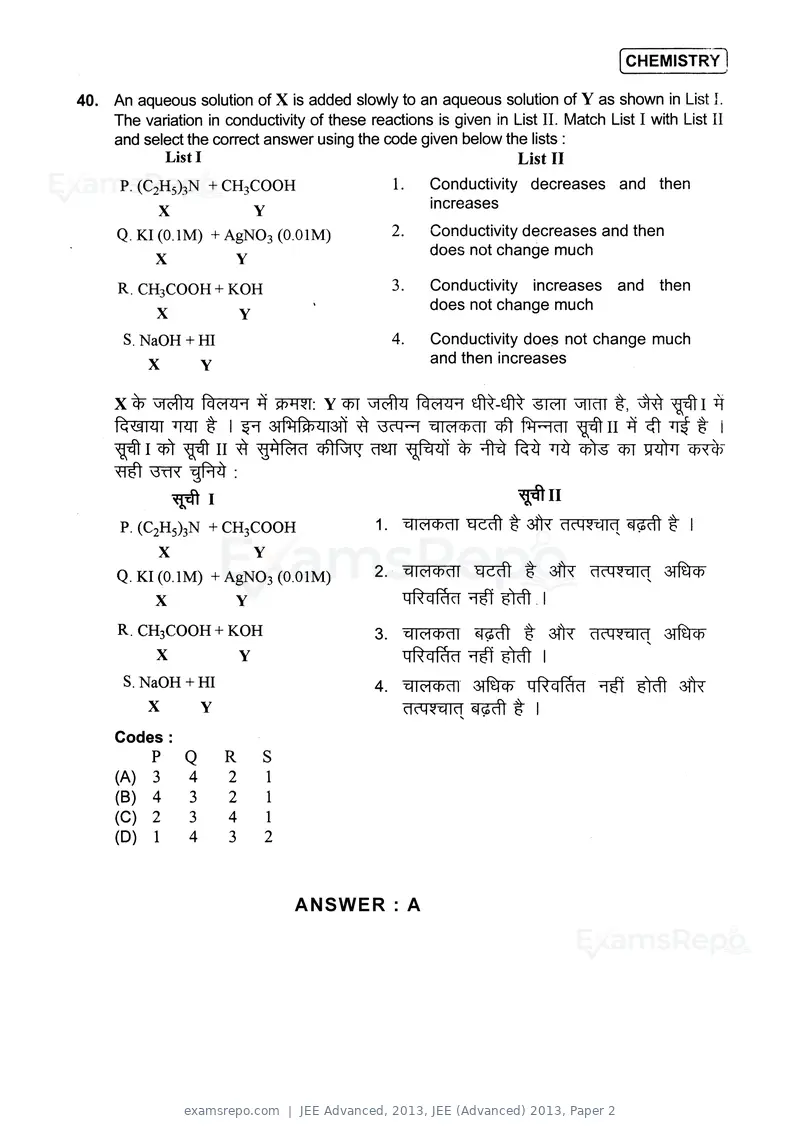 JEE Advanced 2013 question paper, JEE (Advanced) 2013, Paper 2, page 29 of 40