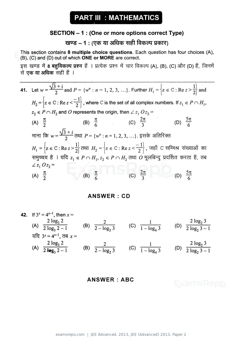 JEE Advanced 2013 question paper, JEE (Advanced) 2013, Paper 2, page 30 of 40