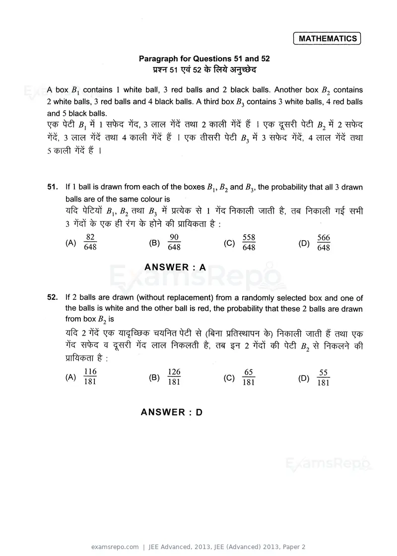JEE Advanced 2013 question paper, JEE (Advanced) 2013, Paper 2, page 34 of 40