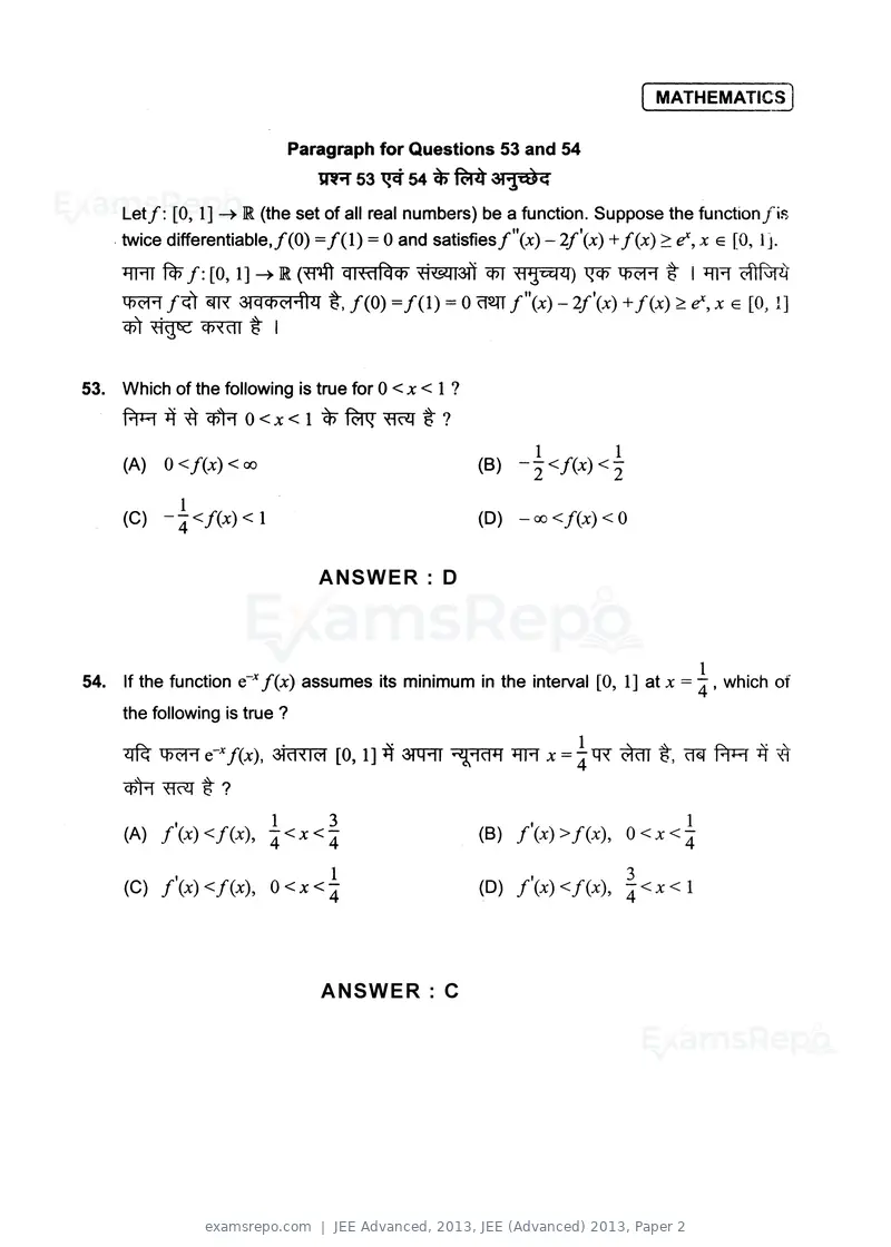 JEE Advanced 2013 question paper, JEE (Advanced) 2013, Paper 2, page 35 of 40