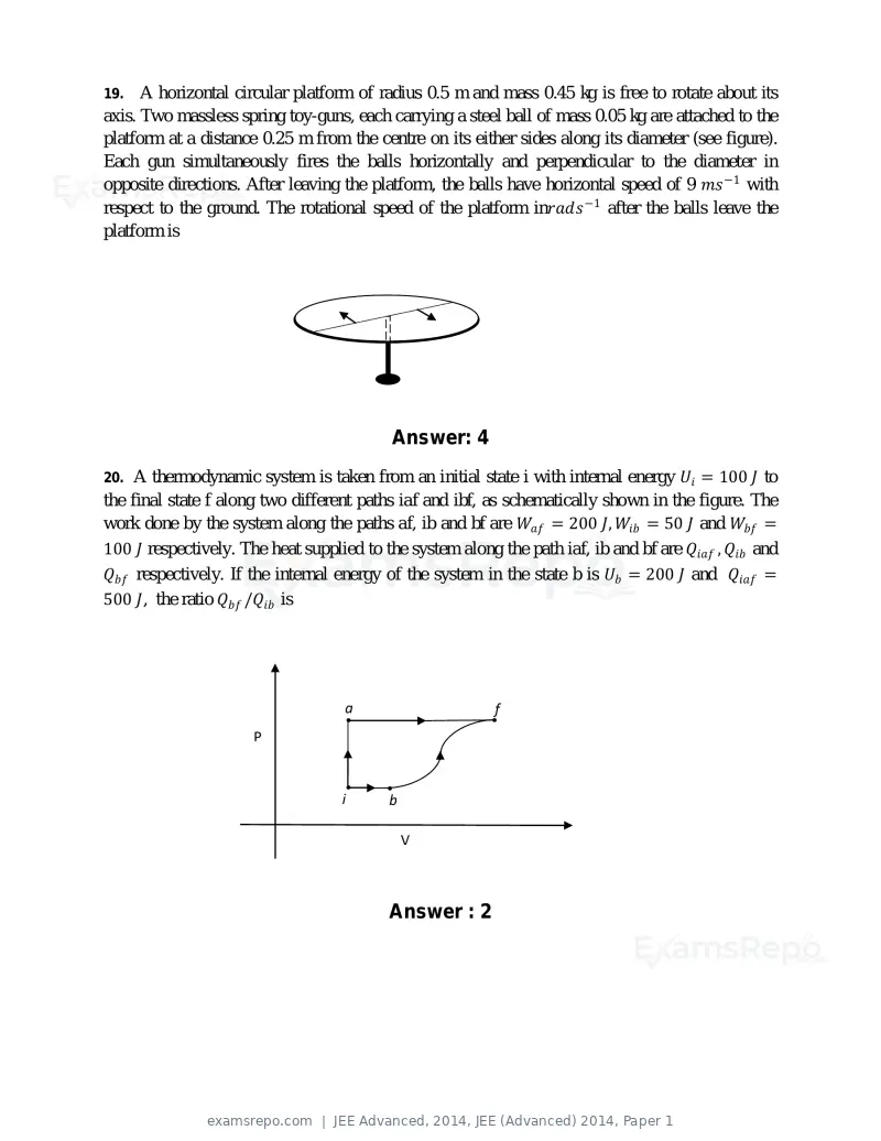 JEE Advanced 2014 question paper, JEE (Advanced) 2014, Paper 1, page 10 of 25