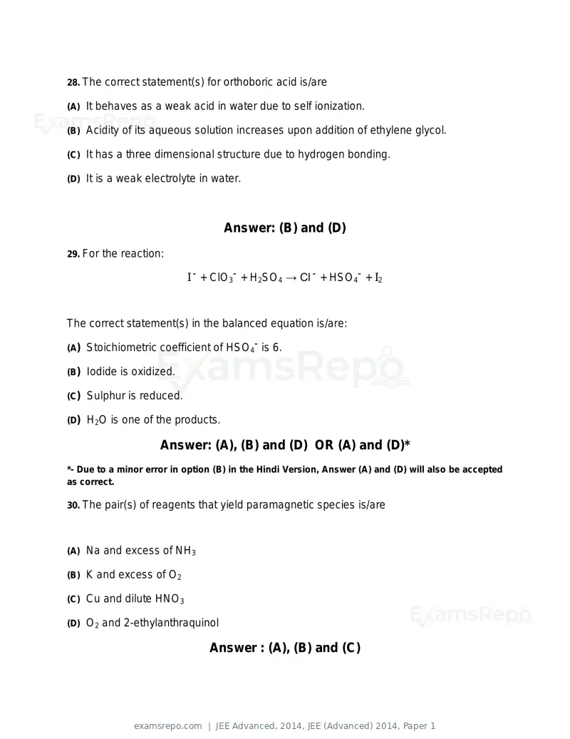 JEE Advanced 2014 question paper, JEE (Advanced) 2014, Paper 1, page 15 of 25