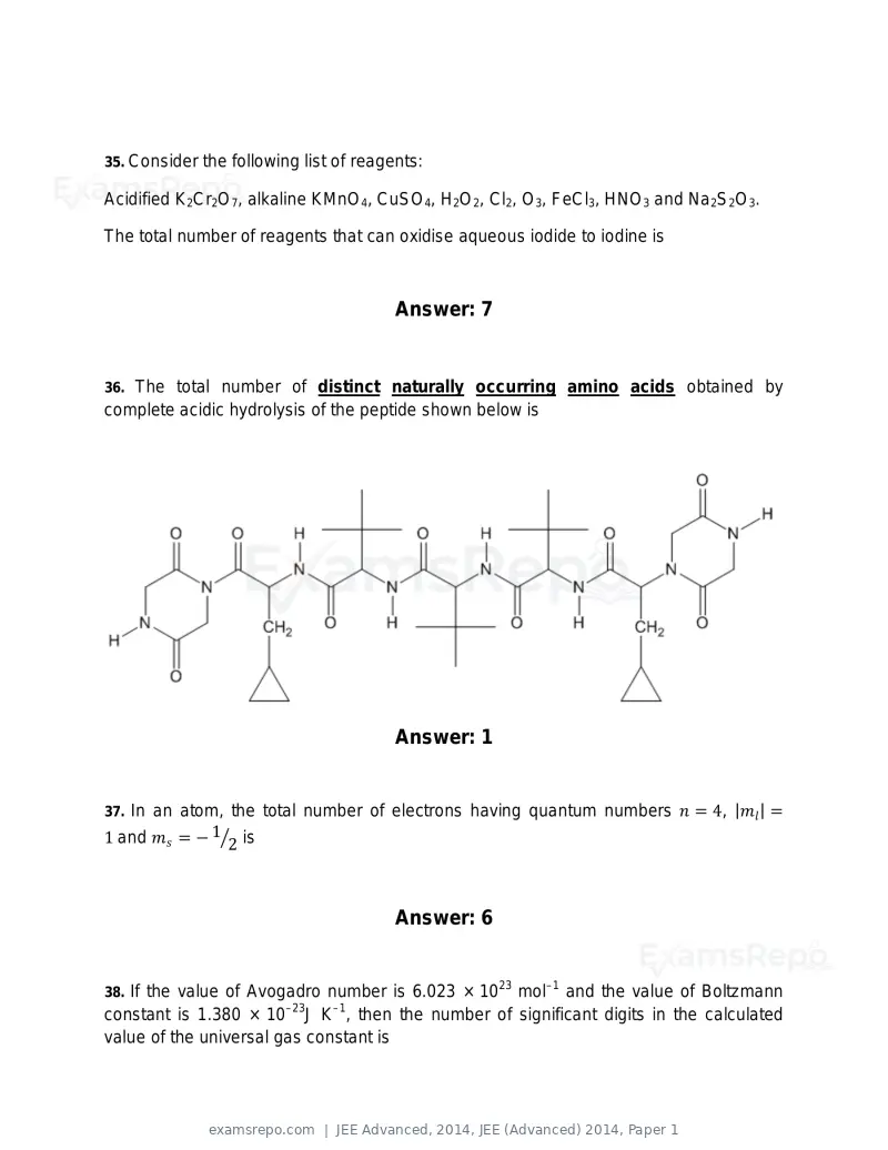 JEE Advanced 2014 question paper, JEE (Advanced) 2014, Paper 1, page 17 of 25