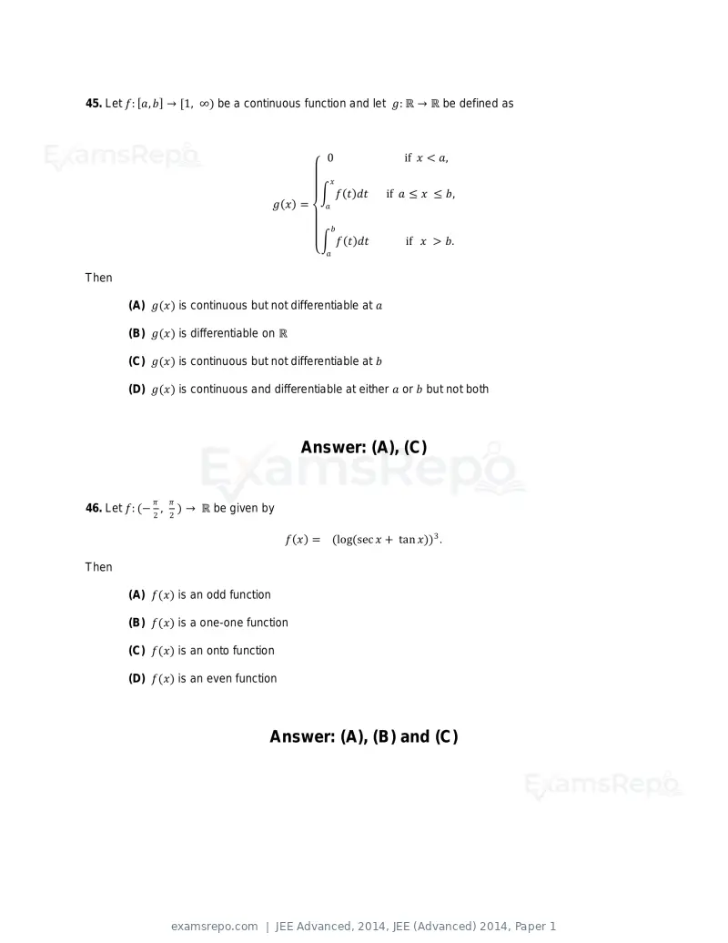 JEE Advanced 2014 question paper, JEE (Advanced) 2014, Paper 1, page 21 of 25