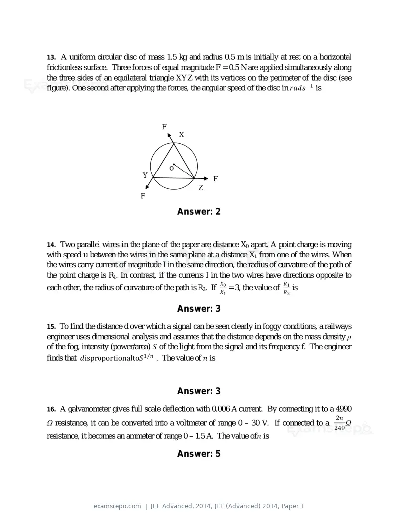 JEE Advanced 2014 question paper, JEE (Advanced) 2014, Paper 1, page 8 of 25