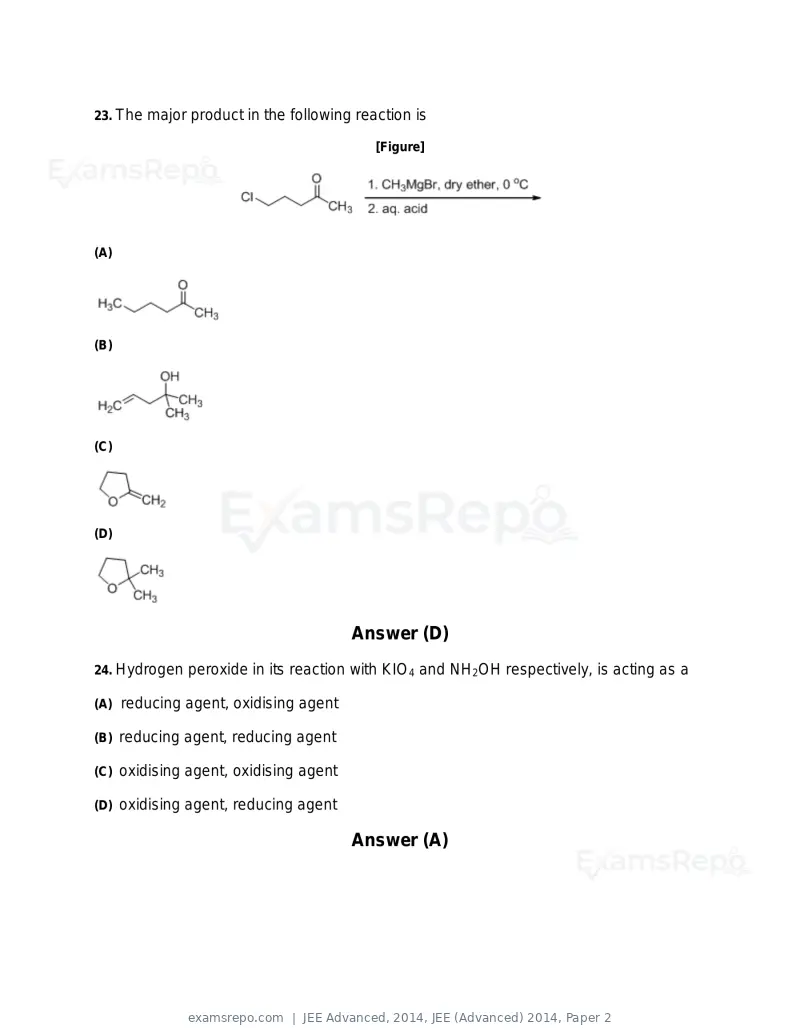 JEE Advanced 2014 question paper, JEE (Advanced) 2014, Paper 2, page 15 of 38