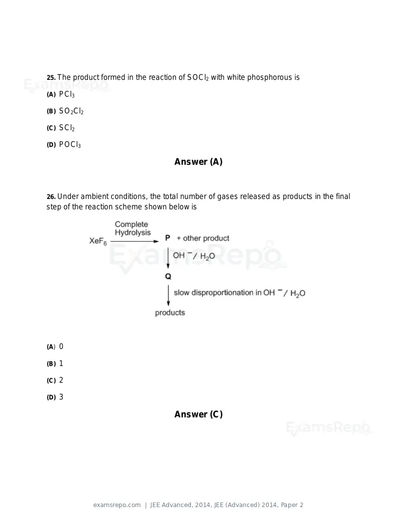 JEE Advanced 2014 question paper, JEE (Advanced) 2014, Paper 2, page 16 of 38