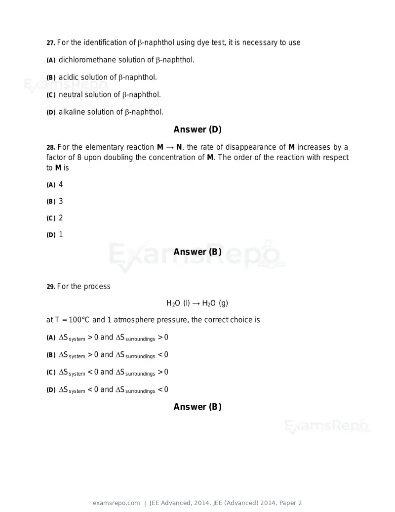 JEE Advanced 2014 question paper, JEE (Advanced) 2014, Paper 2, page 17 of 38